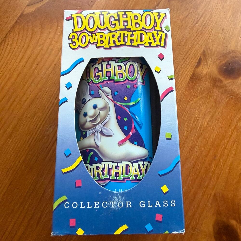 Pillsbury Doughboy 30th Birthday Plastic Tumbler Cup New in Box Vintage 1995